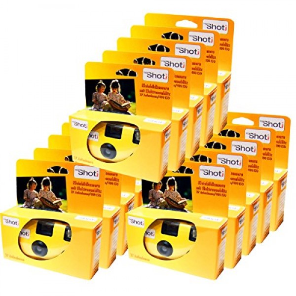 EDITION 1A PHOTO PORST 일회용 카메라/웨딩 카메라/파티 카메라 15개(사진 27장, 플래시 및 배터리 포함)
