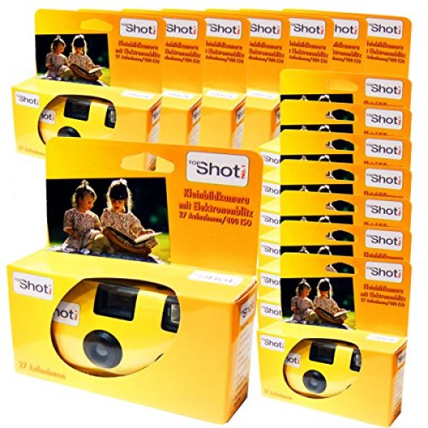 EDITION 1A PHOTO PORST 일회용 카메라/웨딩 카메라/파티 카메라 15개(사진 27장, 플래시 및 배터리 포함)