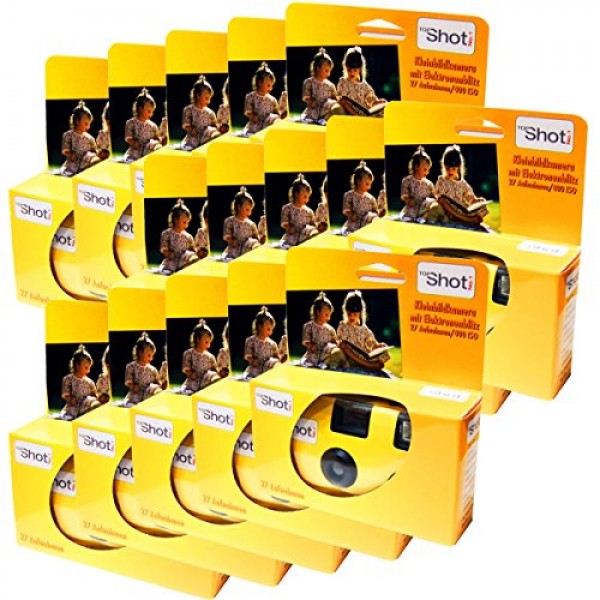 EDITION 1A PHOTO PORST 일회용 카메라/웨딩 카메라/파티 카메라 15개(사진 27장, 플래시 및 배터리 포함)