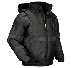 Ergodyne GloWear 8377EV 반사 겨울 봄버 재킷, 야간 또는 저조도 조건에서 향상된 가시성, 단열, 방수