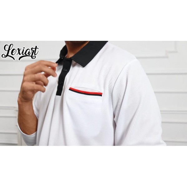 Lexiart Mens 폴로 셔츠 긴 소매 운동 빠른 건조 골프 셔츠 캐주얼 운동 슬림 피트 기본 디자인 칼라 셔츠