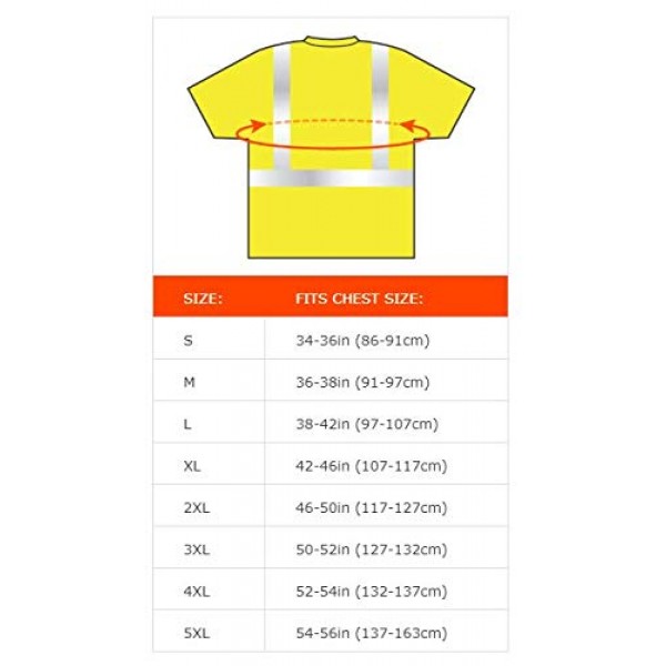 Ergodyne GloWear 8289BK ANSI 검은색 바닥 높은 가시성 주황색 반사 안전 티셔츠, 특대형, 라임