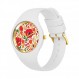 Ice-Watch - ICE Flower Poppy Fields - 실리콘 스트랩이 포함된 화이트 여성용 시계 - 020512(소형), 화이트, 스트랩