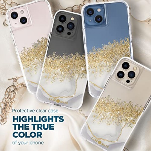Case-Mate iPhone 13 Pro 케이스 - Karat Marble [10피트 낙하 보호] [무선 충전 호환] iPhone 13 Pro 6.1용 귀여운 블링 스파클 럭셔리 커버, 긁힘 방지, 충격 흡수, 슬림 핏