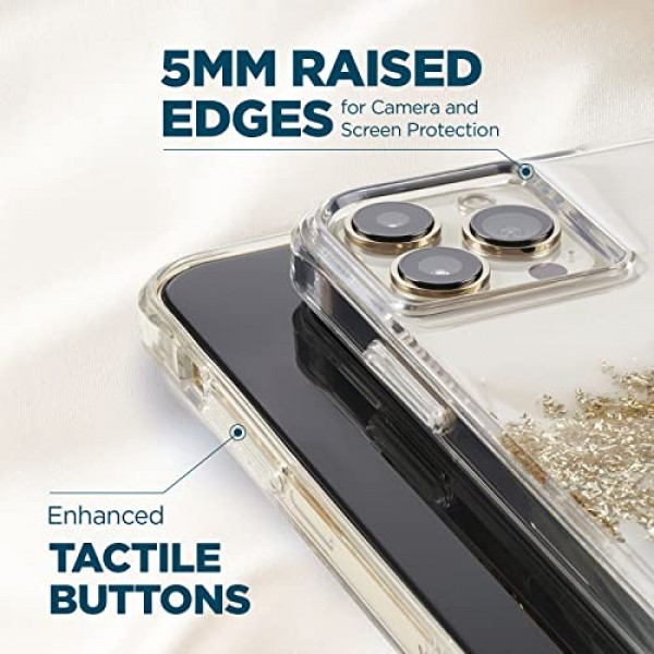 Case-Mate iPhone 13 Pro 케이스 - Karat Marble [10피트 낙하 보호] [무선 충전 호환] iPhone 13 Pro 6.1용 귀여운 블링 스파클 럭셔리 커버, 긁힘 방지, 충격 흡수, 슬림 핏