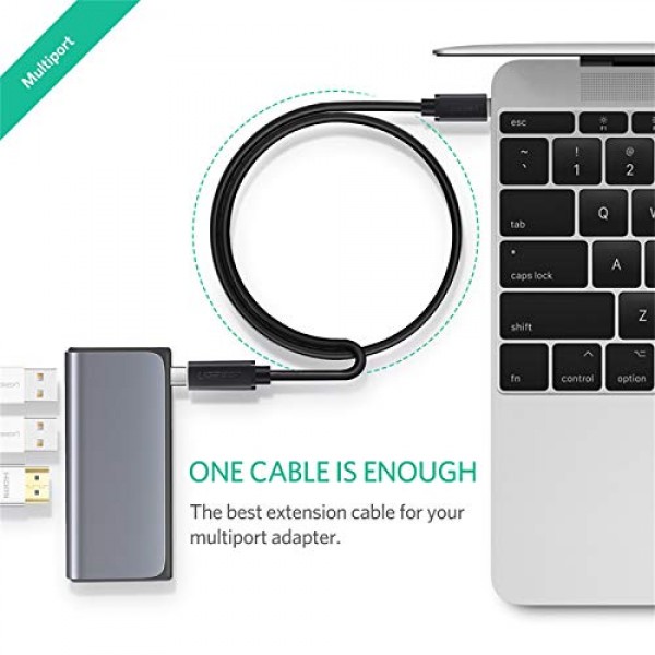 UGREEN USB 유형 C 연장 케이블(10Gbps), USB 3.2 유형 C 남성-여성 고속 충전, MacBook Pro iPad Pro와 호환 Dell XPS 표면 스위치 DJI Mavic 동글 허브, 1.5FT