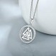 JO WISDOM 여성용 실버 925 바이킹 Valknut 펜던트 목걸이