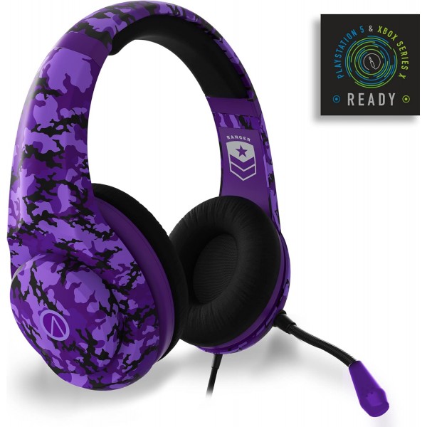 Stealth Ranger Royal Camo Over-Ear 게임용 헤드셋 PS4/PS5 XBOX Nintendo Switch PC with Flexible Mic 3.5mm 잭 1.5m 케이블 가볍고 편안하며 내구성이 뛰어남