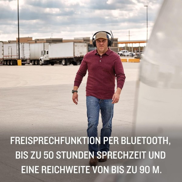 Garmin dezl Headset 100 - 장거리 운전자를 위한 프리미엄 Bluetooth 모노 헤드셋 내부, 고품질, 잡음 제거(ANC) 및 붐 마이크, 최대 50시간의 통화 시간, 90m 범위 dezl Headset 100 - 모