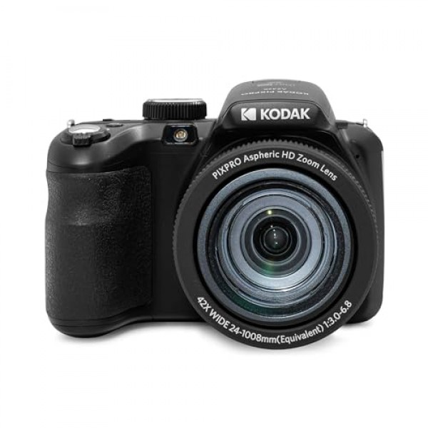 KODAK PIXPRO AZ425 Astro Zoom 20MP 디지털 카메라(블랙) 번들, 32GB SD 카드, 홀스터 케이스 및 액세서리 키트, 배터리 및 충전기 키트, 케이블, 삼각대(6개 품목)