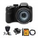 KODAK PIXPRO AZ425 Astro Zoom 20MP 디지털 카메라(블랙) 번들, 32GB SD 카드, 홀스터 케이스 및 액세서리 키트, 배터리 및 충전기 키트, 케이블, 삼각대(6개 품목)