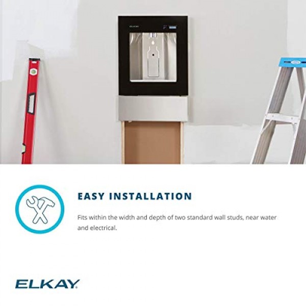 Elkay LBWD00BKC ezH2O Liv 빌트인 정수기, 비냉장형, 미드나잇