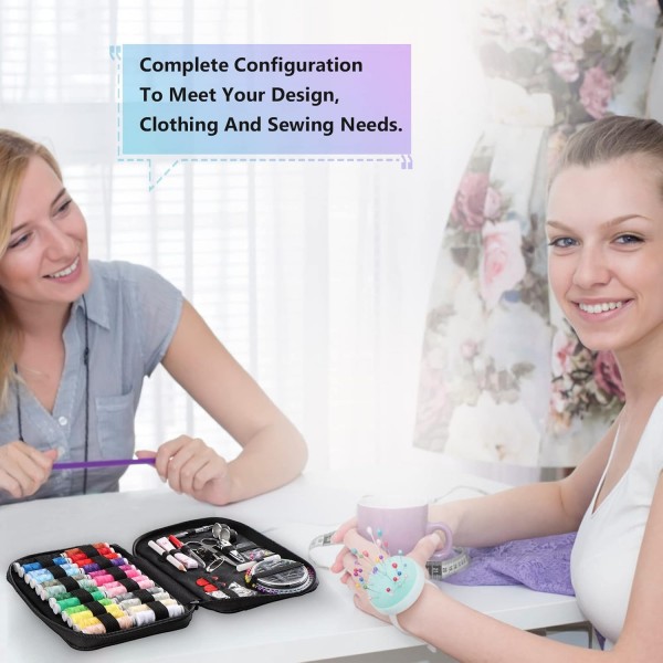 Grenerics sewing kit with,sarastas 130 sewing accessories with,DIY 프리미엄 재봉 용품 종류, 성인, 초보자, 여행 및 비상 상황에 적합 24 스풀, 재봉 바늘 등 장착