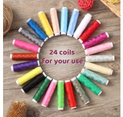 Grenerics sewing kit with,sarastas 130 sewing accessories with,DIY 프리미엄 재봉 용품 종류, 성인, 초보자, 여행 및 비상 상황에 적합 24 스풀, 재봉 바늘 등 장착
