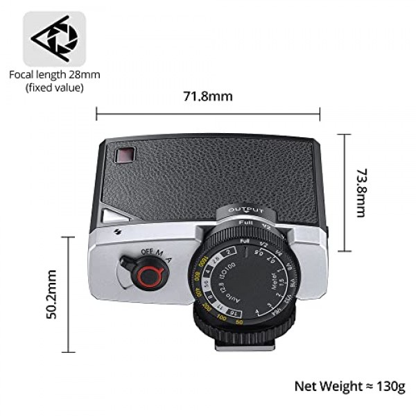 Godox Lux 주니어 플래시, 레트로 카메라 플래시, GN12 6000K CCT A/M 모드, 1/1-1/64 플래시 전원, Canon Nikon Sony Fuji Olympus 핫슈 카메라용