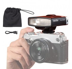 Godox Lux 주니어 플래시, 레트로 카메라 플래시, GN12 6000K CCT A/M 모드, 1/1-1/64 플래시 전원, Canon Nikon Sony Fuji Olympus 핫슈 카메라용