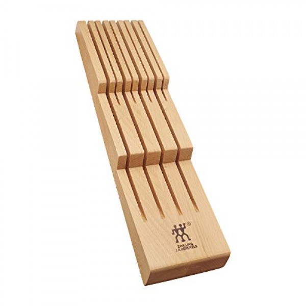 ZWILLING Professional S 10피스 레이저 샤프 독일 블록 나이프 세트, 너도밤나무 서랍형 나이프 트레이 포함, 독일 공장에서 제작, 거의 300년 동안 완성된 특수 포뮬러 스틸 