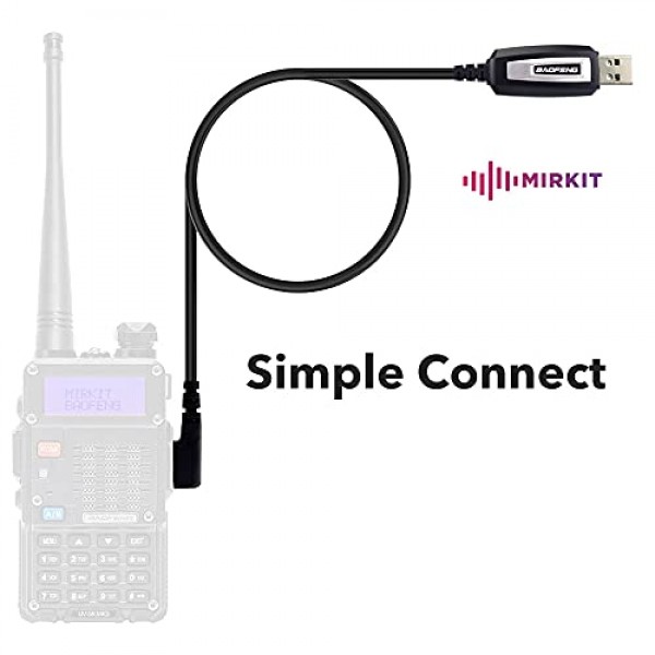 Baofeng 라디오 UV-82용 MIRKIT Baofeng 프로그래밍 케이블 및 기타 Ham 라디오와 호환 가능: Baofeng UV-5R, 5RA, 5R Plus, 5RE, BF F8HP, UV3R Plus, BF-888S, 5R EX, 5RX3, GA-2S, BF- F8+