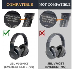 JBL Everest Elite 700(모델: V700NXT) 헤드폰용 SOULWIT 교체용 이어 패드 교체용 이어 패드, 고밀도 소음 차단 폼이 포함된 이어 패드 쿠션, 부드러운 단백질 가죽 블랙