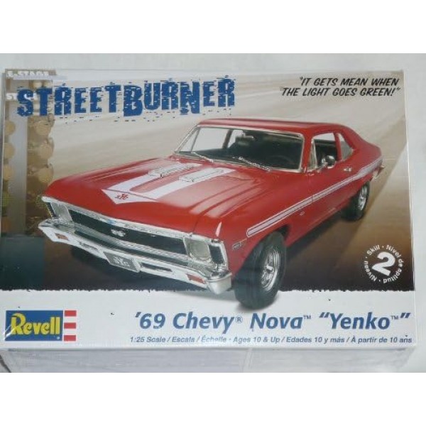 Revell Chevrolet Chevy Nova Yenko 1969 레드 쿠페 85-4237 DIY 키트 1/24 1/24 미국 모델 자동차 모델 자동차