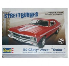 Revell Chevrolet Chevy Nova Yenko 1969 레드 쿠페 85-4237 DIY 키트 1/24 1/24 미국 모델 자동차 모델 자동차