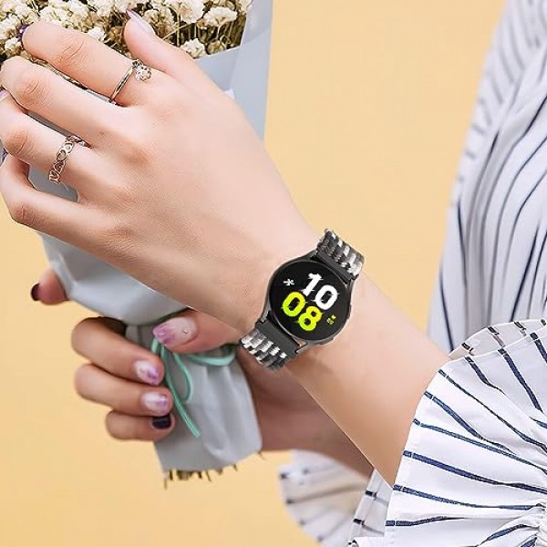 Samsung Galaxy Watch 6/5/4 40mm 44mm/Galaxy Watch 4/6 Classic 47mm 43mm 46mm 42mm/Watch 3 41mm/Active 2.6ST 20mm Samsung Watch 5 Pro용 브레이드 나일론 스포츠 시계 스트랩 45mm 밴드
