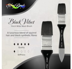 Silver Brush Limited 3014S1in - 대형 수채화 워시 브러시 - 블렌딩에 적합 - 짧은 핸들 - 크기 1