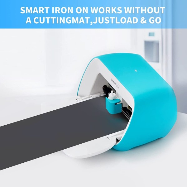 Bocguy Smart iron on Cri-cut Joy, 14cm300cm 플로터 호일 섬유, 열전달 비닐, 의류용 플렉스 호일 롤 철호일, 티셔츠 및 기타 직물, DIY 패턴 검정 14x300cm