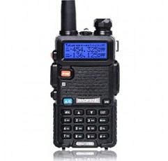 Baofeng UV-5R 양방향 라디오 듀얼 밴드 144-148/420-450Mhz 워키토키 1800mAh 리튬 이온 배터리(검은색)