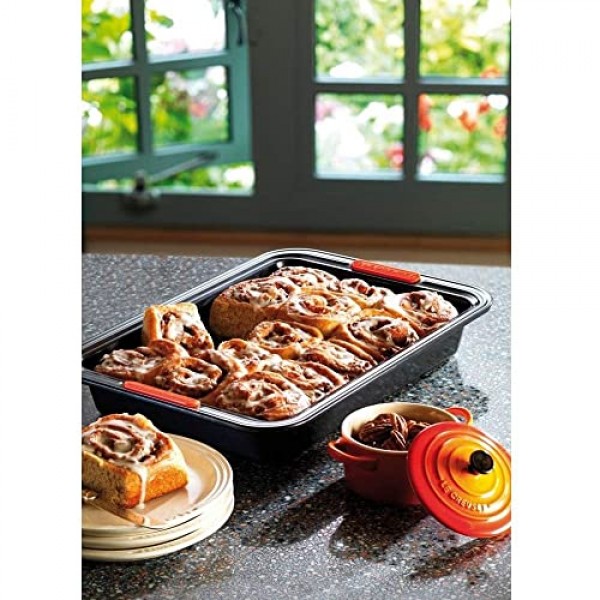 LE CREUSET 강화 붙지 않는 빵 굽는 기구 직사각형 케이크 틴 - 33 cm