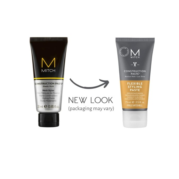Paul Mitchell MITCH Construction Paste - 남성용 헤어 스타일링 크림, 흐트러진 모발 구조 형성에 이상적인 헤어 젤, 75 ml