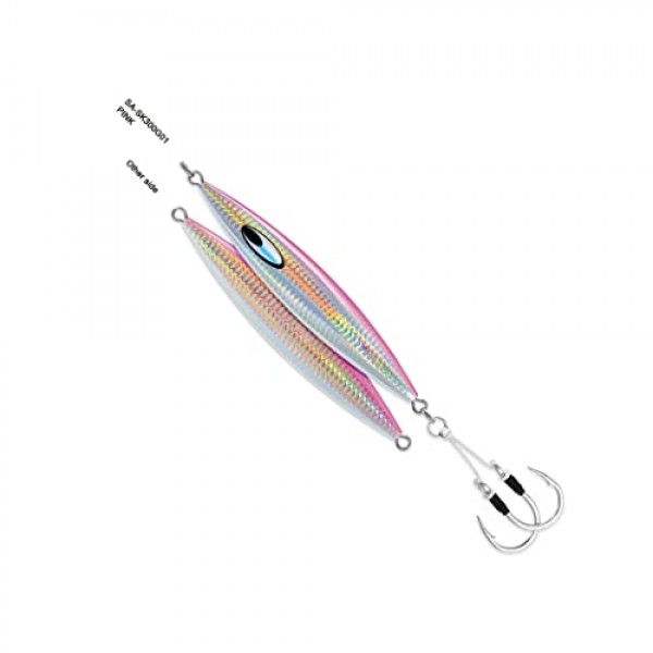 Daiwa SA-SK170G07 메탈 지그, 색상: 글로우 도트, 6온스, 7/0 후크 크기