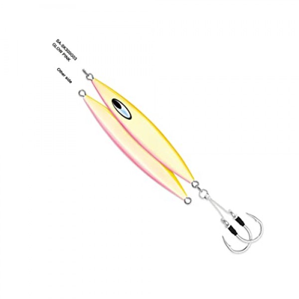 Daiwa SA-SK170G07 메탈 지그, 색상: 글로우 도트, 6온스, 7/0 후크 크기