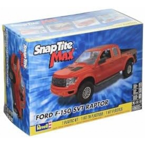 Revell 11233 Ford F-150 SVT Raptor, 플러그인 키트, 상세 모델 키트, 자동차 키트 1:25, 컬러풀