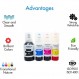Cartridgeify 102 104 Epson 102 또는 104 잉크 카트리지 병 멀티팩과 호환 가능, EcoTank ET-2700 ET-2710 ET-2720 ET-2750 ET-3700 ET-3750 ET-4700 0 ET-47500