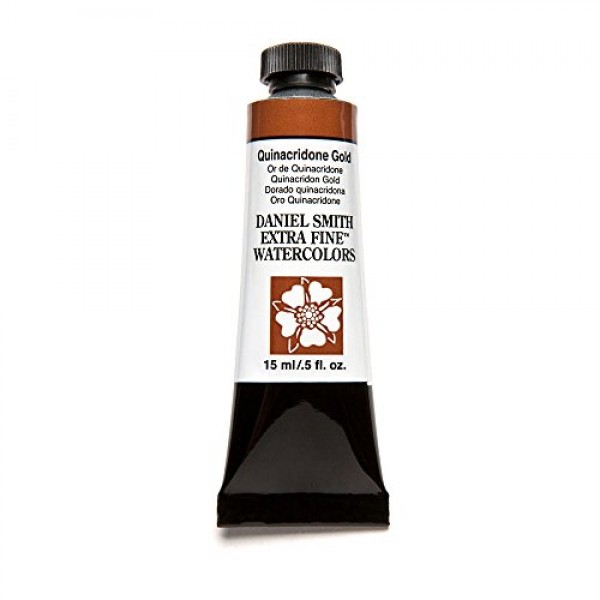 Daniel Smith 15ml 수채화 물감, 퀴나크리돈 골드, 0.5 Fl Oz (1팩)
