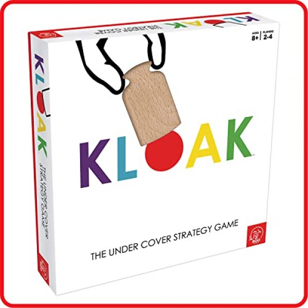 Kloak - 어린이 및 성인을 위한 나무 전략 보드 게임 - 8-9-10-11세 이상 - Kloak 및 Unkloak로 3연속 게임 - 프리미엄 나무 게임