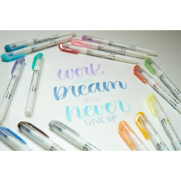 Zebra Pen Mildliner Double Ended Chisel Point 고급 팁 펜 및 마커 15pk - 모듬 색상 15팩 멀티 컬러