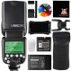 GODOX V860II-C 캐논 카메라용 카메라 플래시 스피드라이트 2.4G 무선 E-TTL 1/8000s 고속 동기화 GN60 스피드라이트 사진