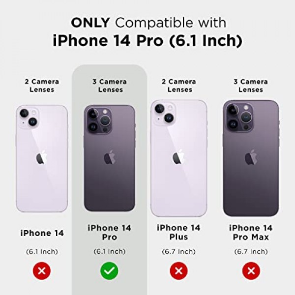 Case-Mate iPhone 14 Pro 케이스 - 시어 크리스털 [10FT 낙하 보호] [무선 충전 호환] iPhone 14 Pro 6.1용 귀여운 블링 스파클 럭셔리 커버, 긁힘 방지, 충격 흡수, 슬림 핏