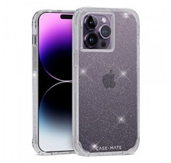Case-Mate iPhone 14 Pro 케이스 - 시어 크리스털 [10FT 낙하 보호] [무선 충전 호환] iPhone 14 Pro 6.1용 귀여운 블링 스파클 럭셔리 커버, 긁힘 방지, 충격 흡수, 슬림 핏