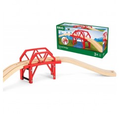 3세 이상 어린이를 위한 BRIO World Curved Train Bridge - 모든 BRIO 철도 세트 및 액세서리와 호환 가능