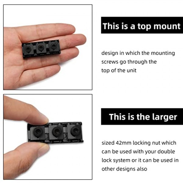 SAPHUE 42MM 기타 트레몰로 브리지 잠금 너트 1-11/16 플로이드 로즈 스타일 일렉트릭 기타 트레몰로 브리지 잠금 시스템(검은색)