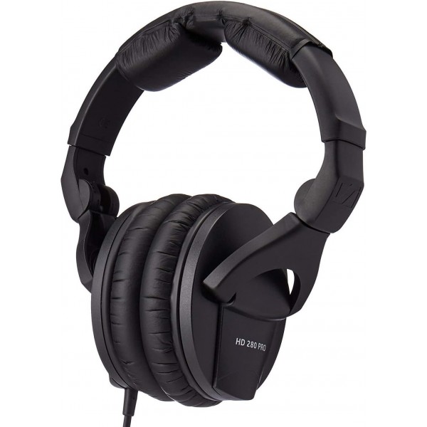 Sennheiser HD 280 PRO 전문가용 모니터링 헤드폰 Black & Stagg 고품질 마이크 케이블 XLR to XLR Male 6m Black Over-Ear Bundle with XLR to XLR Male 6m