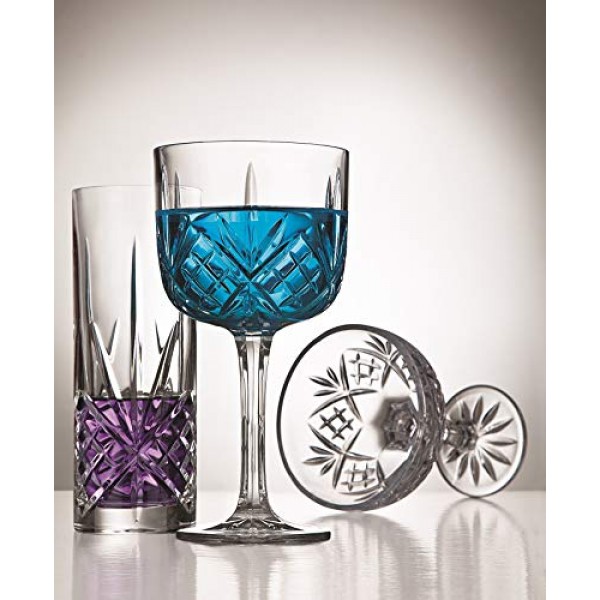Godinger 샴페인 쿠페와 아이스 버킷 칵테일 잔 세트 - Dublin Barware Mixology Collection