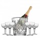 Godinger 샴페인 쿠페와 아이스 버킷 칵테일 잔 세트 - Dublin Barware Mixology Collection
