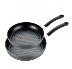 T-fal Ultimate 단단한 양극산화 처리된 붙지 않는 프라이팬 세트 10, 12인치 오븐 안전 400F 조리기구, 냄비 및 팬, 식기세척기 사용 가능 회색