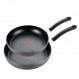 T-fal Ultimate 단단한 양극산화 처리된 붙지 않는 프라이팬 세트 10, 12인치 오븐 안전 400F 조리기구, 냄비 및 팬, 식기세척기 사용 가능 회색