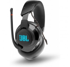 JBL Quantum 610 오버이어 게이밍 헤드폰 - 무선 2.4GHz 및 3.5mm 잭 - 플립업 붐 마이크 및 QuantumSurround 사운드 포함 - 블랙