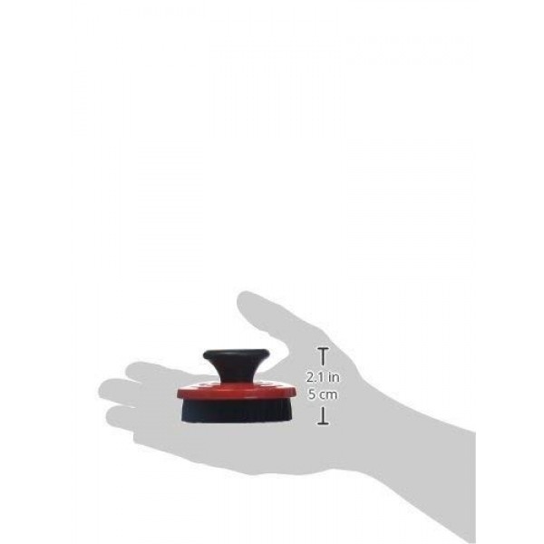 Le Creuset Cerise 체리 나일론 그릴 팬 및 프라이팬 청소용 브러시, 8.5온스 에나멜 주철 클리너 포함